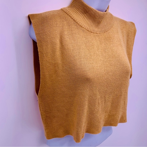 Bechamel Cropped Sleeveless Sweater Womens Size All - Picture 2 of 5